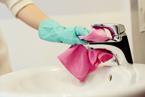 Professional cleaner in Belgravia maintaining an elegant home interior